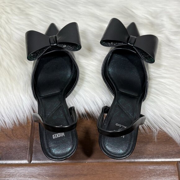 Aldo Wickedly Beautiful Defy Bow Slingback Kitten Heel Pump - Picture 9 of 13